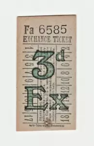 Billete de tranvía Blackpool Corp Tranvways boleto de intercambio 3D - Imagen 1 de 2