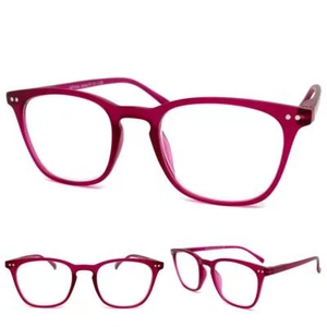 New Classy Elegant Modern Retro READING Eye Glasses Readers Fuchsia Frame +3.00 - Picture 1 of 6