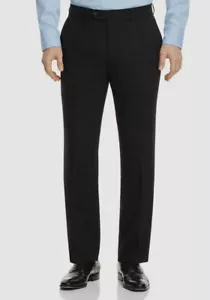 Hart Schaffner Marx Men's Black New York Classic-Fit Wool Dress Pants Size 42R - Picture 1 of 2
