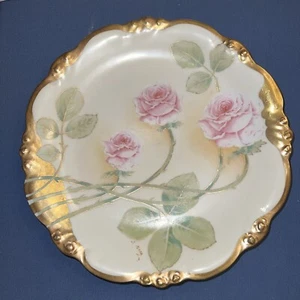 12" Charger - Artist Signed, Elite Works Elegant Hand Painted Limoges - Picture 1 of 8