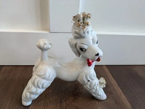Vintage Poodle Dog Ceramic Figurine Mid Century Kitsch  - Picture 1 of 14