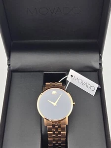 $1195 MSRP | Movado Men's Museum Blue Dial Stainless Steel Watch - 0607353 NEW - Picture 1 of 4
