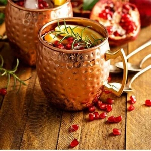 2x Moscow Mule Becher, Kupferbecher, Tassen 530ml Handgefertigt Kupfertassen - Bild 1 von 12