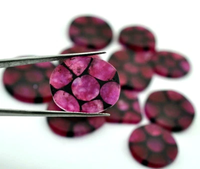300 Ct Approx Natural Rare Red Trapiche Ruby Burmese Loose Gemstone Lot 24-26 Pc - Image 1 of 4