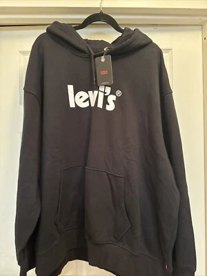 Levi's Mens 2XLT Hoodie Hoody Sweatshirt Black Hooded Pullover Big NWT $59.50 - Image 1 of 4