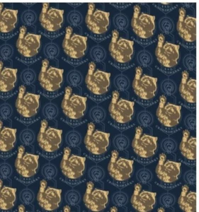 1 Yard Of HARRY POTTER Bad Crookshanks Metallic 100% Cotton Character Fabric - Picture 1 of 1