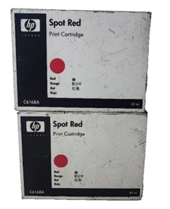 2x Orig. HP C6168A Spot Red Pitney Bowes Tintenpatrone DA400 DA700 DA900 NEU - Bild 1 von 1