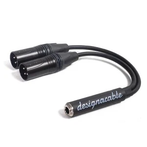 Presa TRS 6,35 mm a 2 splitter parallelo XLR maschio, adattatore bilanciato - Foto 1 di 1