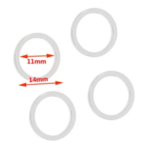 100pcs Silver Thick Closed Jump Ring Connector Stainless Steel Round Ring 14mm - Picture 1 of 4
