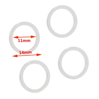 100pcs Silver Thick Closed Jump Ring Connector Stainless Steel Round Ring 14mm - Image 1 of 4