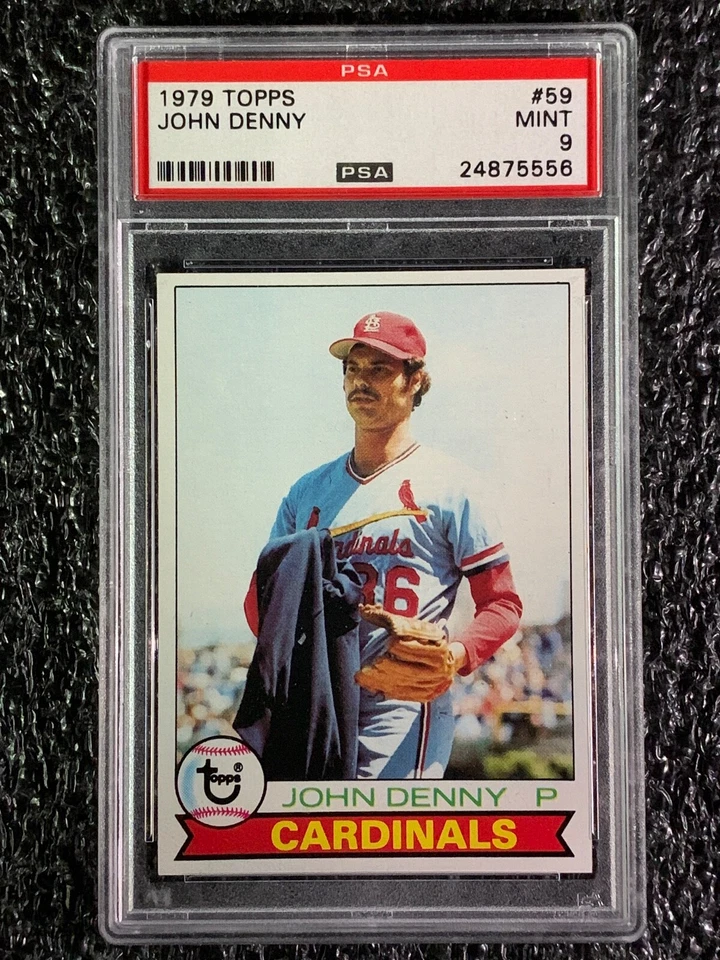 1979 Topps Baseball #59 John Denny PSA 9 - Image 1 of 2