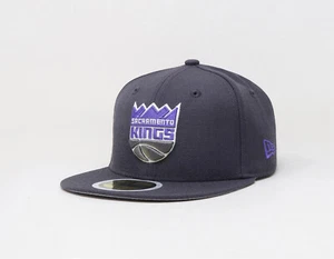 New Era 59Fifty Kids Boys Cap Sacramento Kings Charcoal Classic Wool Fitted Hat - Picture 1 of 5