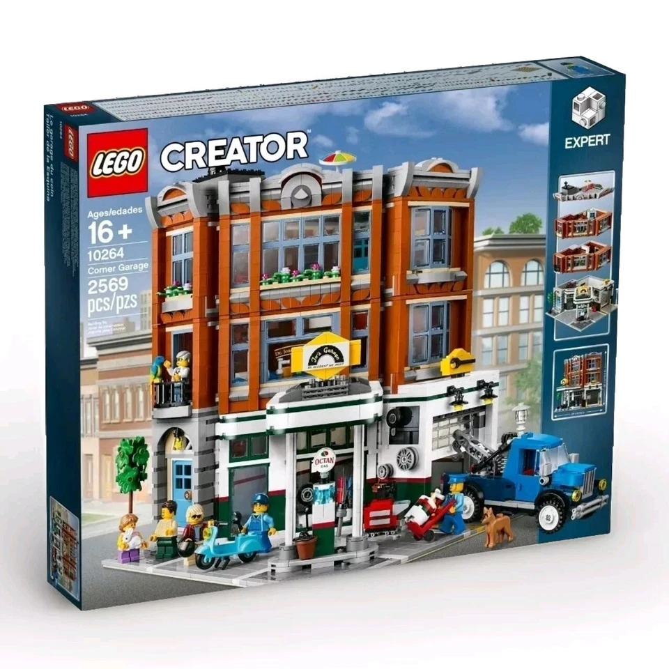 LEGO 10264 Esquina Garaje Retirado Modular Nueva Caja Esquina Set Sellado Ciudad Edificio Foto 1 de 4