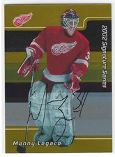 Manny Legace 2001-02 BAP Be A Player Signature Gold Autograph #010
