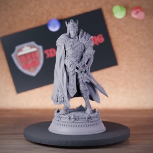Human King Miniature Fighter BBEG Dungeons and Dragons Mini DnD 5e TTRPG - Picture 1 of 8