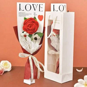 Rose Crochet Flower Gift Set – Handmade Floral Decor for Her - Imagen 1 de 11
