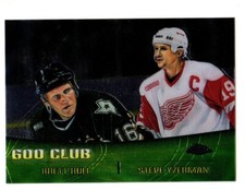 2000-01 Topps Chrome COMBOS #TC9 Steve Yzerman Brett Hull RED WINGS DALLAS STARS