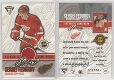 2002 Pacific Private Stock Titanium Authentic Game-Worn Jerseys Sergei Fedorov