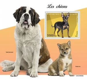 África Central - Perros Ratter de Praga 2021 - Hoja de recuerdo de estampillas - CA210405b - Imagen 1 de 1
