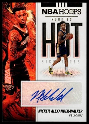 2019 HOOPS NICKEIL ALEXANDER-WALKER HR-NAW HOT SIGNATURES RC AUTOGRAPH SPURS - Image 1 of 2