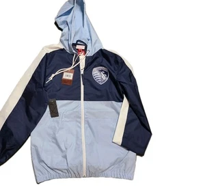 Kansas City KC MLS x Mitchell & Ness Men's Windbreaker Jacket Size S - Picture 1 of 5