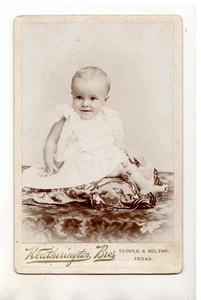 CABINET CARD – CHILD – TEMPLE AND BELTON TEXAS PHOTOGRAPHER - Picture 1 of 2