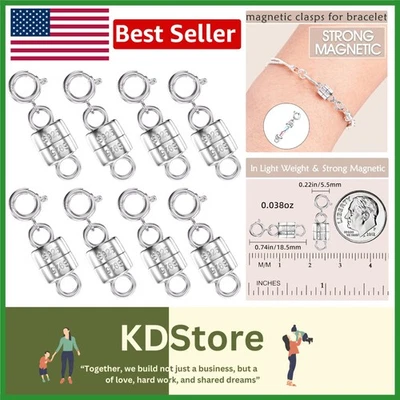 Fechos magnéticos de prata esterlina 925 para joias - Hipoalergênicos e fáceis de usar - Imagem 1 de 4