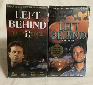 NEW SEALED Left Behind, The Movie + Left Behind 2 VHS Kirk Cameron - Imagen 1 de 2
