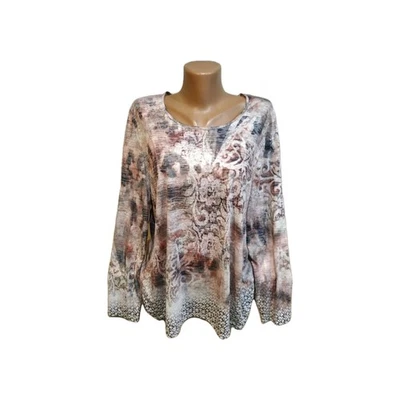 GERRY WEBER, Blusa Mujer, Beige Rosa Multicolor,Talla 46/XL, Adorno  Foto 1 de 4