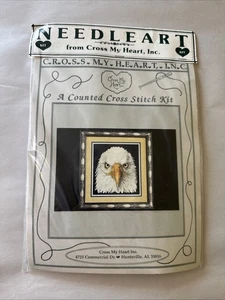 NeedleArt by Cross My Heart Counted Cross Stitch Kit Weißkopfseeadler Gesicht schwarz - Bild 1 von 9