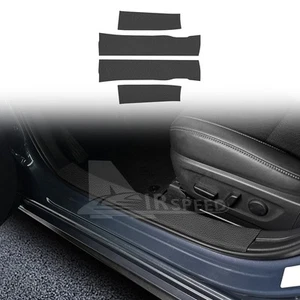 Car Door Sill Protector Trim Sticker Black Leather For Mazda 3 Axela 2019-2025 - Picture 1 of 10