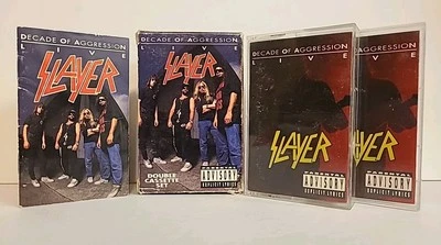 SLAYER Live Decade Of Aggression Double Cassette Tape Set 1991 W Box And Booklet - Image 1 of 4