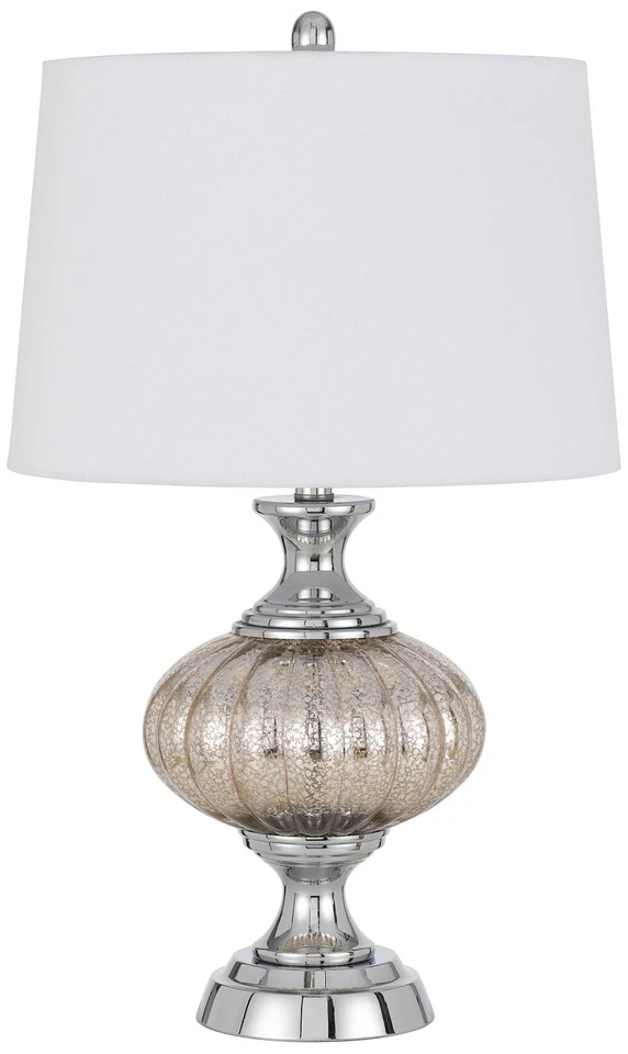 Ossona Crackle Glass and Chrome Table Lamp - Image 1 of 1