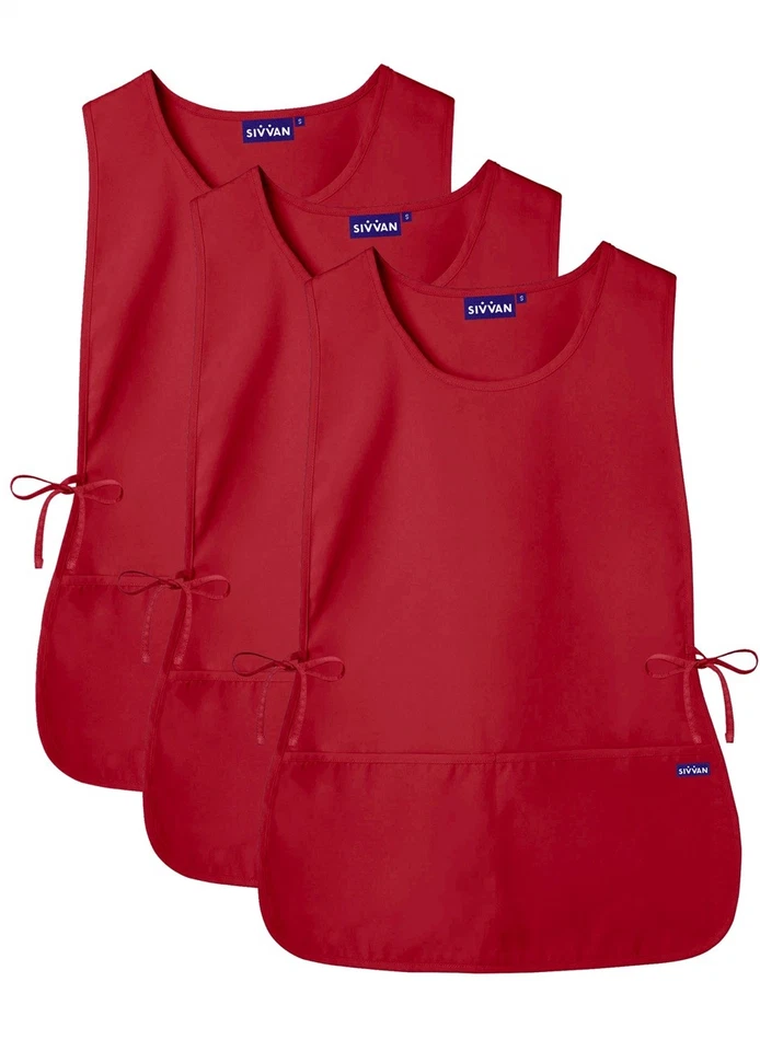 Sivvan Unisex Cobbler Apron Adjustable Waist Ties 2 Deep front pockets (3 Pack) - Image 1 of 4