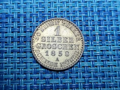 🇩🇪 Germany Prussia 1 SilberGroschen 1858 A KM-462 Silver .222 Coin 100725-13 - Image 1 of 2