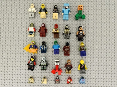 Lot Of 20 Lego Random Minifigures Parts City Minecraft Ninjago Plus Torso - Image 1 of 4