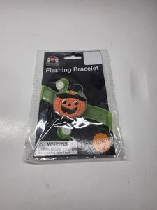 Halloween Pumpkin Light-Up Flashing Bracelet Led Lights Blinks Colorful Blinks - Picture 1 of 5