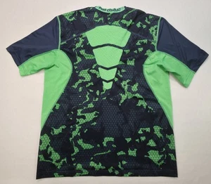 Nike Dri Fit Pro Combat Fitted Shirt Uomo L Neon Manica Corta Digitale Mimetica - Foto 1 di 7