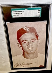 1947-66 EXHIBITS BATTING LUIS APARICIO SGC 5.5 EX+ - Picture 1 of 2
