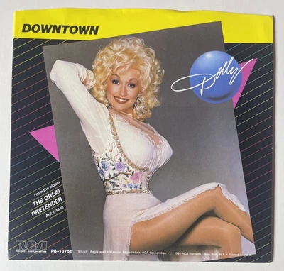 Dolly Parton -Downtown / The Great Pretender -45 RCA PB-13756 - Image 1 of 4