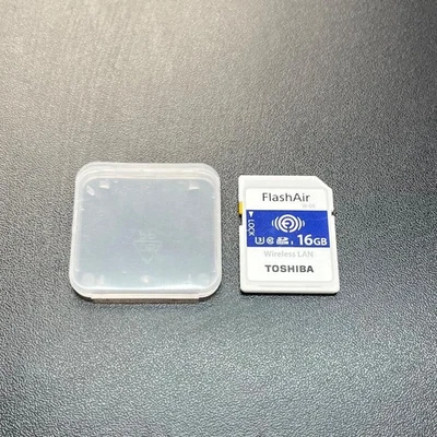 TOSHIBA FlashAir W-04 16GB WiFi SDHC Card Used from Japan - Image 1 of 4