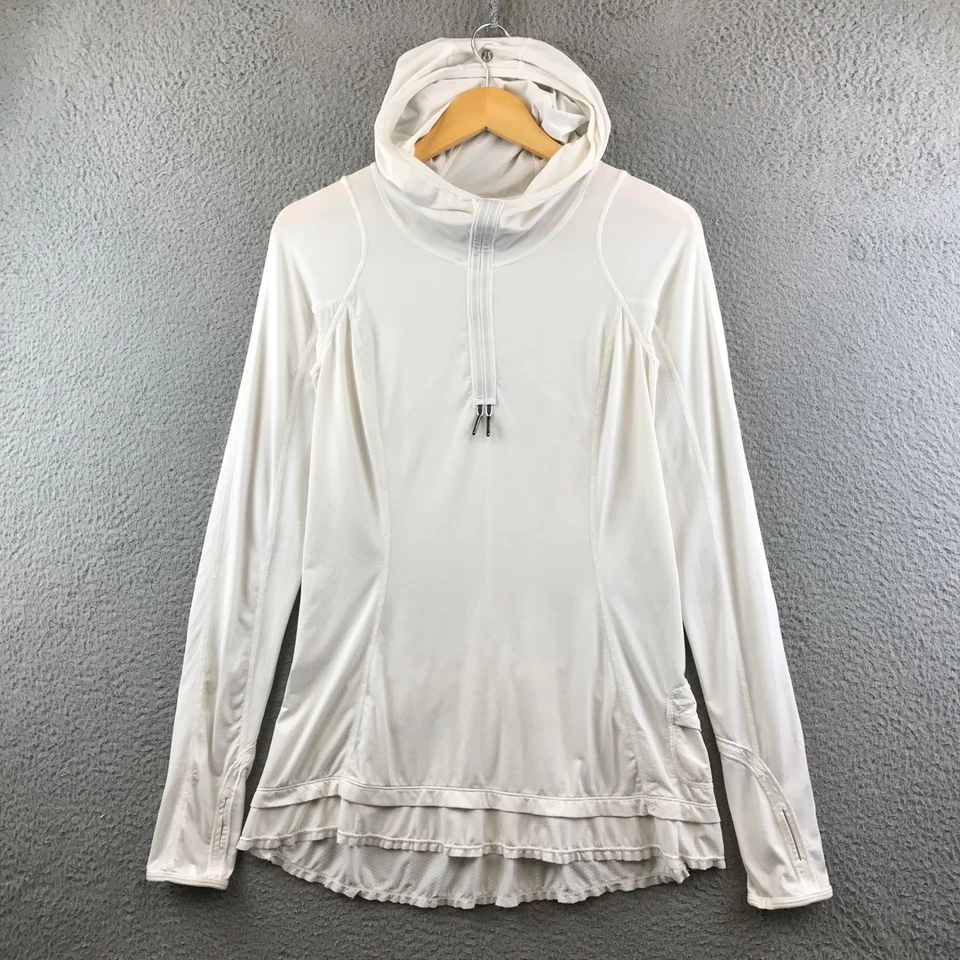 Lululemon Water Bound Hoodie Rash Guard First Edition White Size 4 - Image 1 of 4