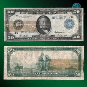 CA 1914 $50 Fifty Dollars Federal Reserve Note Cleveland, VG Condition, 19643 - Picture 1 of 1