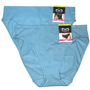 Maidenform Women’s 2-Pack Bikini Underwear Panty Nylon Blend Blue Color Size M 6 - Picture 1 of 3