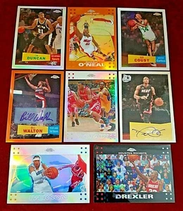 2007-08 Topps Chrome WHITE Orange O'Neal Refractor Rodman Duncan Iverson Parker - Picture 1 of 391