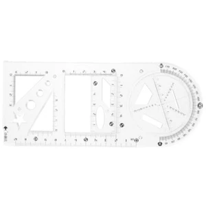 Righello Disegno Geometrico Studente Stencil Modello Plastica per Scuola - Foto 1 di 12