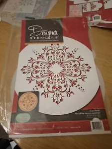 Designer Stencil Cake Decorating Icing Sugar C332s Medallion Turn Of The Century - Picture 1 of 3