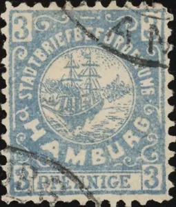 Germania, 1887. Amburgo D Posta Privata Mi 11, Usato - Foto 1 di 1
