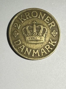 1926 Dänemark Neuwertig HCN-GJ - 2 Kronen KM #825.1 - Bild 1 von 4