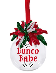 Bunco Babe Christmas ornament. Bunco Christmas gift and Bunco hostess gift. - Picture 1 of 1